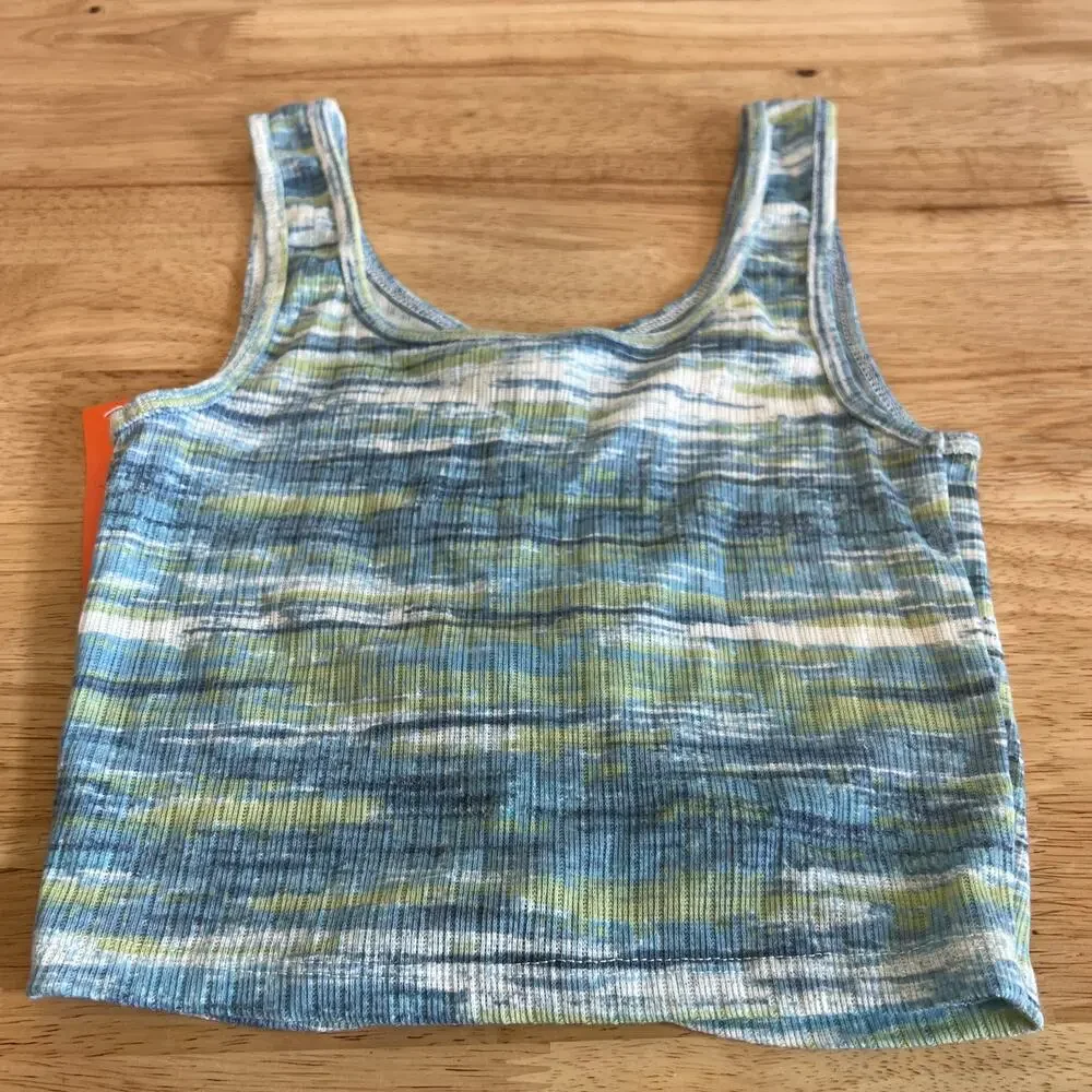Colsie Women's Blue Space Dye Tank and Shorts Pajama Set - Size XS - NWT